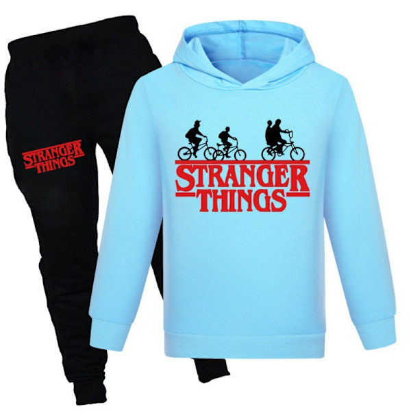 Stranger Things Hoodie Tröja Pullover Höst/Vinter pink 100cm