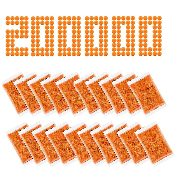 TS-Gelkulor Blaster Ammo Splat Gun Refill (7-8 mm, 20-pack, 8000 stycken per förpackning) kompatibla med Splatter Gall Gun -z(FQ)