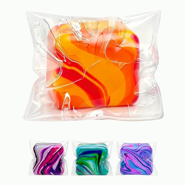 Isbit Squishy Legetøj – Gennemsigtig Sensorisk Stressbold til Børn Small - 3cm Purple-purple