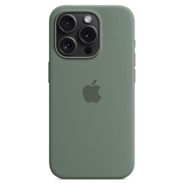 iPhone 15 Pro silikonikuori, MagSafe-yhteensopiva (FMY) G Green iPhone 15 Pro