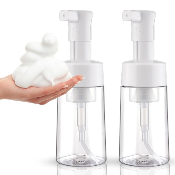 2 skumpumpflaskor tomma pumpflaskor TRANSPARENT 200ML 200ML transparent transparent 200ml-200ml