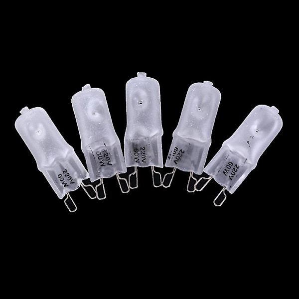 5 stk Frostet Halogen G9 Dimbar Lampe 220v Halogenlampe G9 [db] 60W