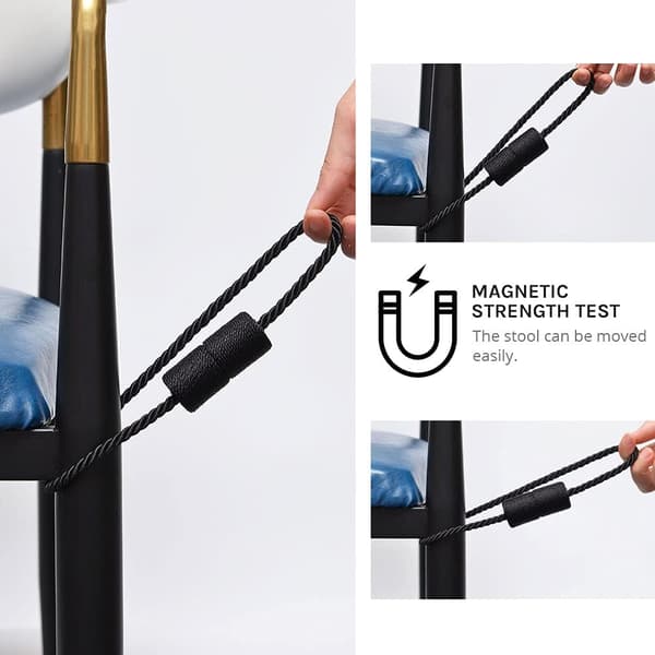 2-pack magnetiska gardinband, 15-tums handvävda sidorep, gardinfäste black