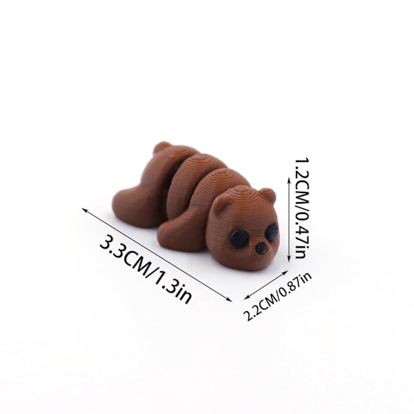 3D-printad färgglad mini djurmodell liten figur barnleksak tecknad docka Little Snowman
