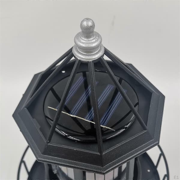 Solcelledrevet beacon, roterende lampe, IP65 vanntett LED-beacon for hage