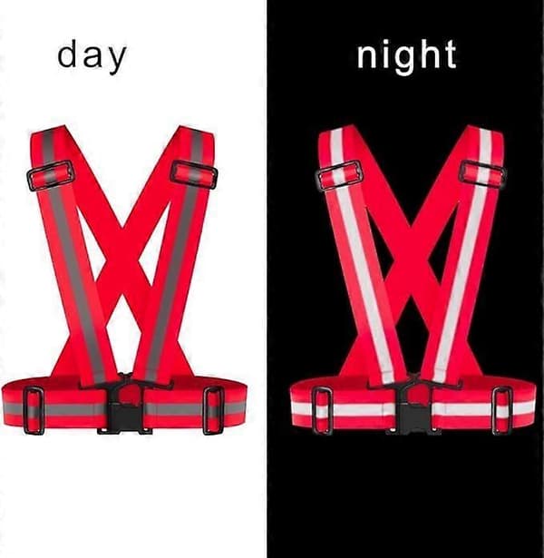 <a>3-pakning refleksvest, sikkerhetsstropper med høy synlighet, justerbar refleks