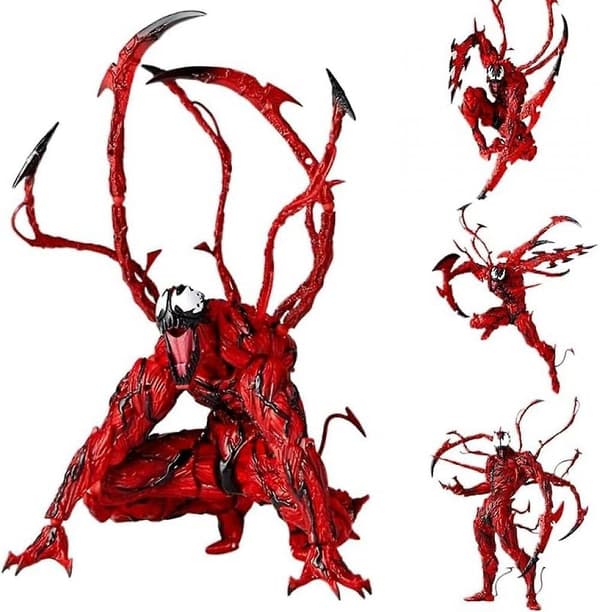 Rød Venom Lekefigur, 7 tommer, Actionfigur, Samleobjekt Lekefigur for Barn og Voksne.