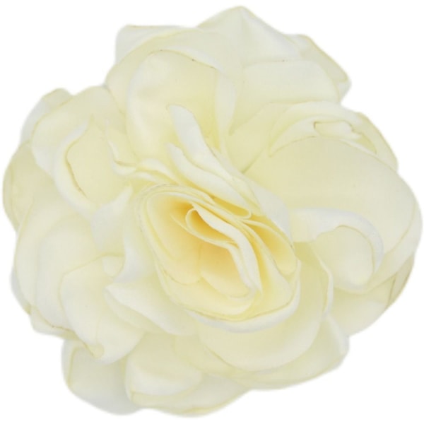 Tyg Stor Ros Blomma Brosch Blomma Brosch VIT white