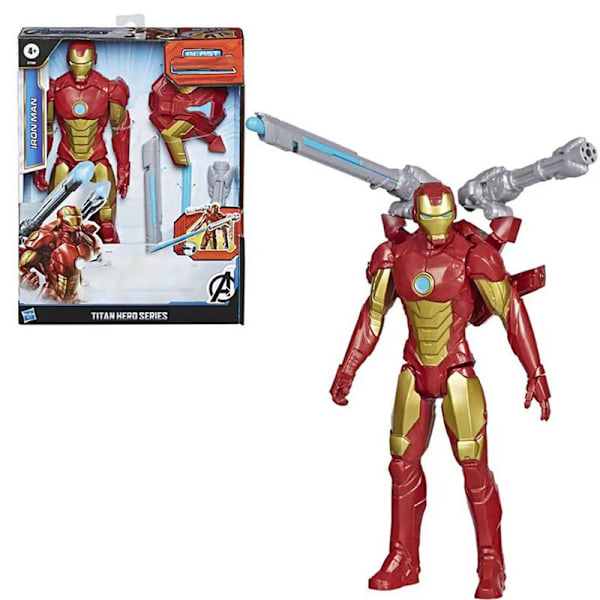 Iron Man Avengers E7380 Marvel Titan Hero Series Blast Gear 30 cm hahmo
