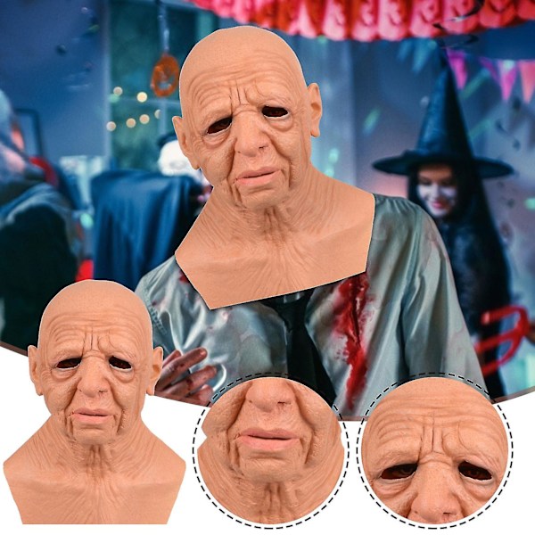 Maskerade Fest Dekorationer Halloween Gys & Sjov Latex Fuld Hovedbeklædning Sjov Gys Maske Legetøj