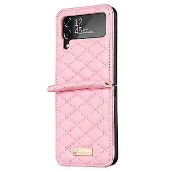 PU-deksel for Samsung Galaxy Z Flip4 (Rosa)