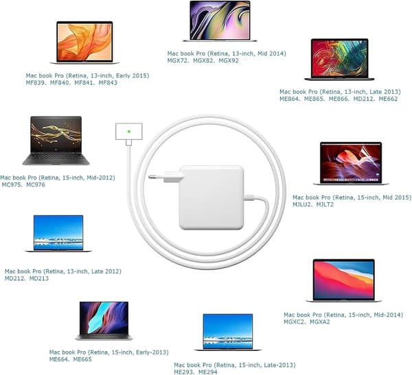 85W Magsafe 2 oplader til Apple Macbook Pro 13\" 15\" 17\"