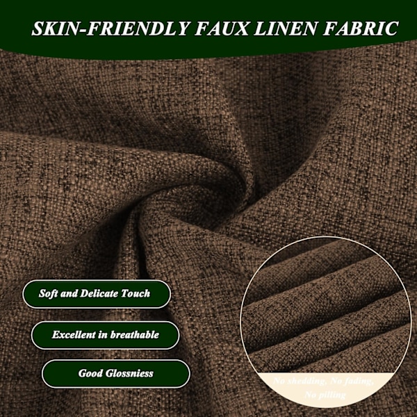 Halkfria sittdynor för matstolar Set om 4, 46*43*9cm sittdyna med spår dark coffee