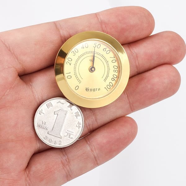 Humidor Hygrometer Metall Hygrometer 38Mm Liten sigar