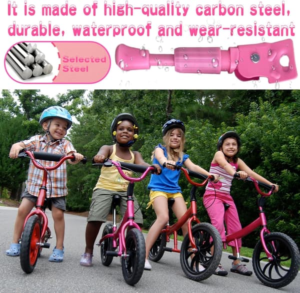 Cykelstöd för barncykel 14 tum Rosa 2-pack Universalmontering Sidostöd