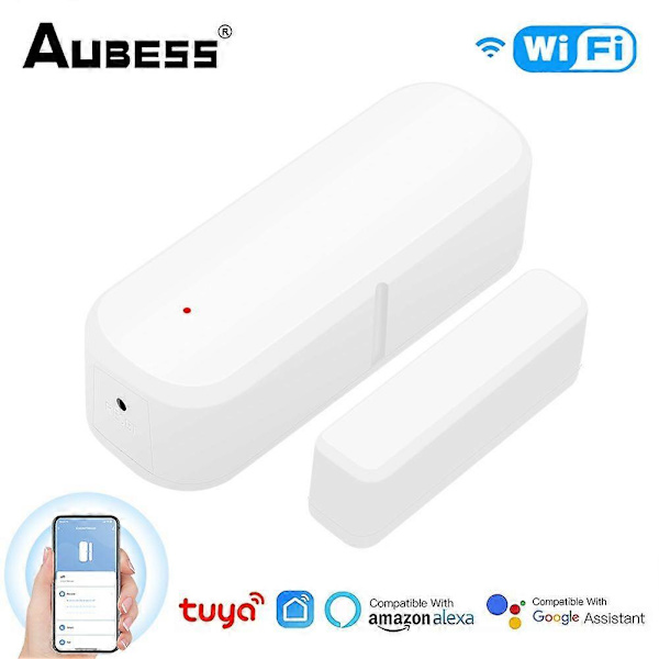 Tuya Zigbee Wifi Smart Dörrsensor Dörr Öppen Stängd Detektor Säkerhet