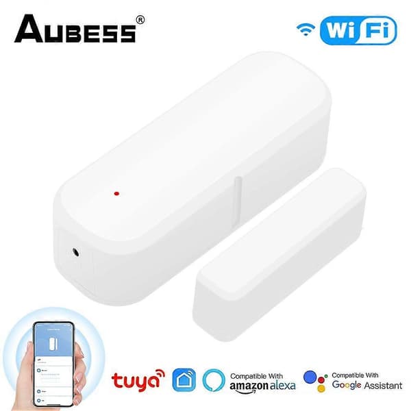 Tuya Zigbee Wifi Smart Dørsensor Dør Åben Lukket Detektor Sikkerhed