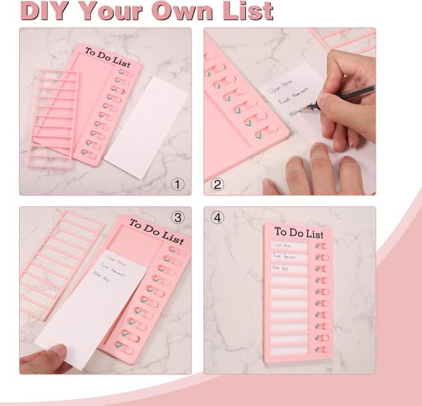 Chore Chart for Kids, 4 Pcs, To Do List, Checklist, Board, Removable, Reusable, Daily Schedule, Behavior Chart
