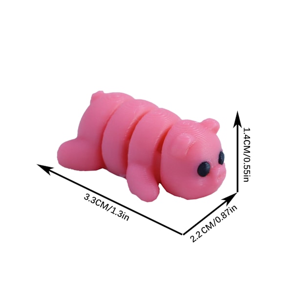 3D-printad färgglad mini djurmodell liten figur barnleksak tecknad docka Little Alligator