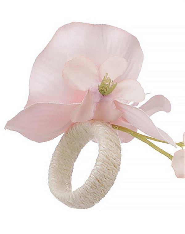 Sofistikerad blommig servettring - Rosa orkidé