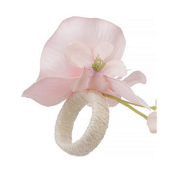 Sofistikert blomsterserviettring - Rosa orkidé