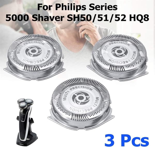 3 stk. Razor Blade Replacement Cutters til Philips Series 5000 Skraber SH50/51/52 HQ8