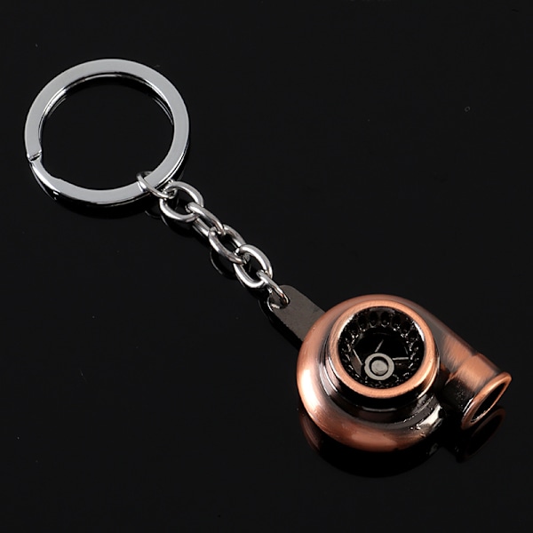 2 st Mini Turbo Nyckelring Snurrande Turbin Nyckelring silver