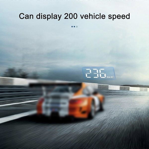 Head-Up Display, Universal GPS HUD til bil, speedometer med USB-interface, hastighed, kørselsretning, overhastighed, fejlkode, til alle køretøjer