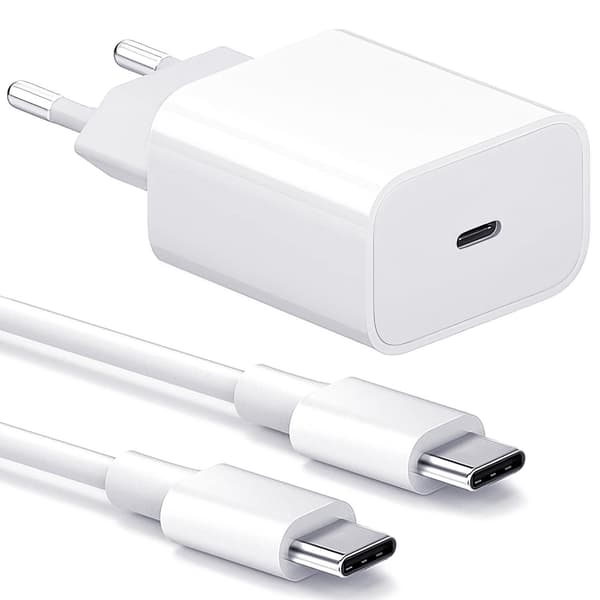 Oplader til iPhone 15 / 16 - Hurtig oplader 25W USB-C Vit white