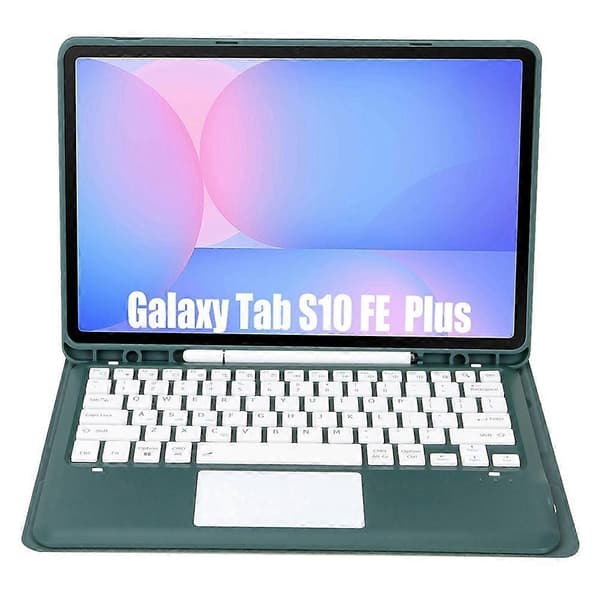 Bluetooth-tangentbord kompatibelt med Galaxy Tab S10 FE+ - Perfekt mörkgrön - Max Dark Green