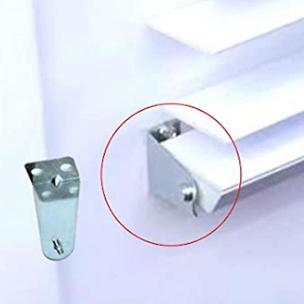 8 metallikiinnikkeen sarja, hopeiset sälekaihdinkiinnikkeet, sälekaihdinpidikkeen korvausosat, vaakasuuntaiset sälekaihdinkiinnikkeet ruuveilla vaakasuuntaisiin sälekaihtimiin [db]