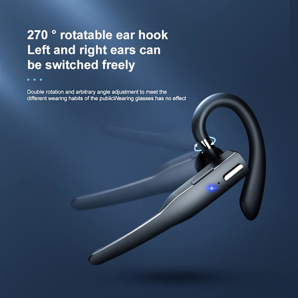 Trådløse Bluetooth-hovedtelefoner Over Ear med mikrofon, støjreducerende, foldbart design til iOS Android PC Laptop Tablet