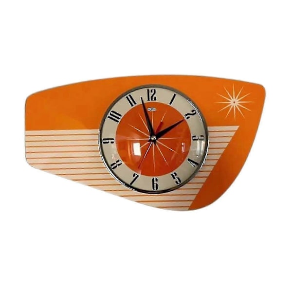 Vintage Mid Century Klocka Batteridriven för Vardagsrumsdekoration 4