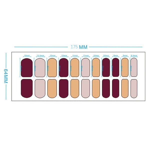 Geeli kynsi tarrat Nagellapp UNE003 UNE003 UNE003 UNE003