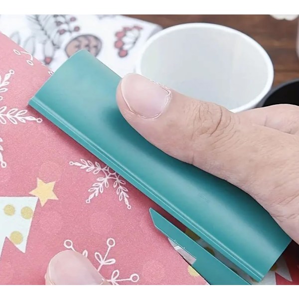 Presentpappersskärare, Presentpappersskärare, Enkel Snabb och Säker Rullskärare, Fingersäkerhetsskärare, Papperskupong, Julklappspresentinslagning 3 Pieces