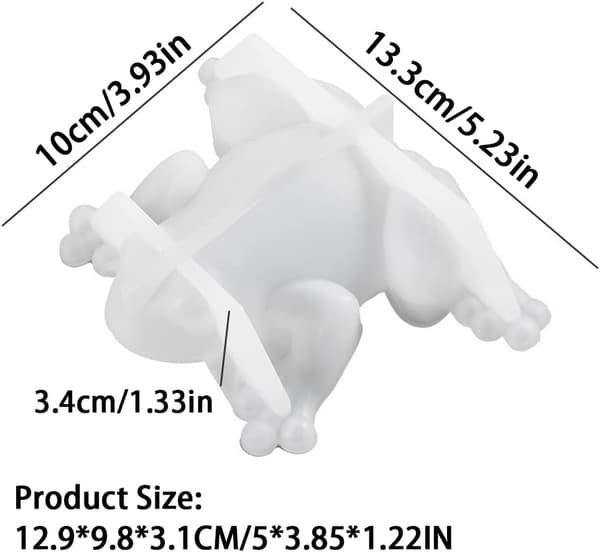 pc Groda Resin Form - Silikon Djur Resin Form - Skrivbordsdekor