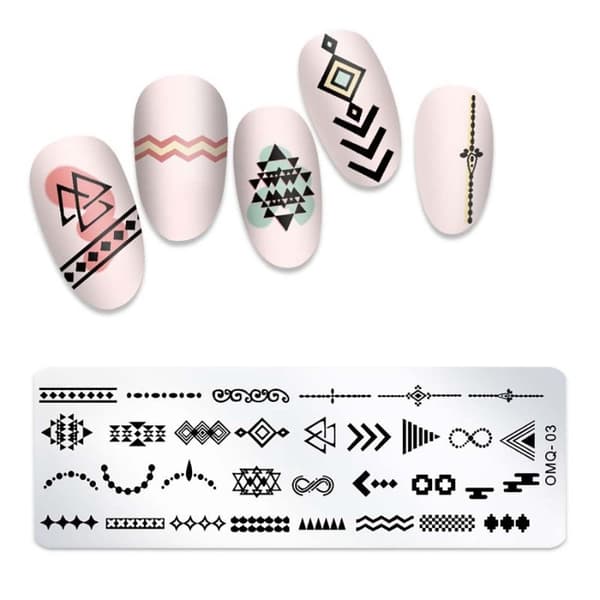 Negle Stempling Plader Skabelon Stencil Billede Stencil