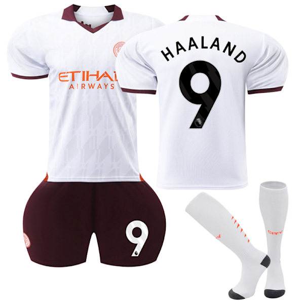 Manchester City fotballdrakt barn nr 9 Haaland drakt voksen 23-24 Away 23-24 Away 23-24 Away XS