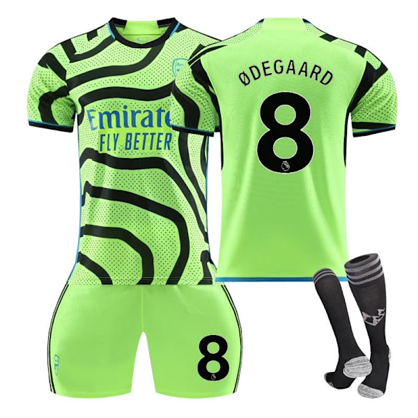 23-24 Arsenal borta grön vuxen barn student träningsdräkt kostym tröja sportkläder herr- och damfotbollsuniform Arsenal away green No. 7 star Arsenal away green No. 7 star Size 18#Weight (25-40 catties)