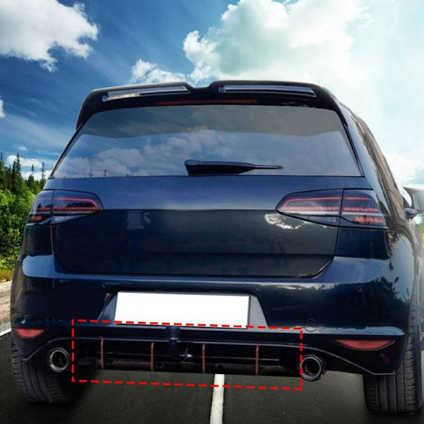 Takapuskurin suoja Takapuskurin huuli Diffuusorin evä Splitter-koriste Golf 7.5R MK7.5R:lle