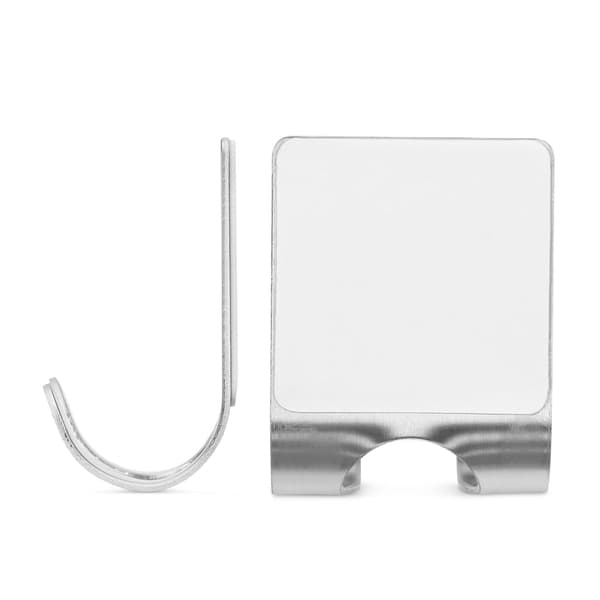 2X Razorhylleholder - Selvklebende Sinklegering Razorveggmontering - Badorganisator for Dusjer - Sølv