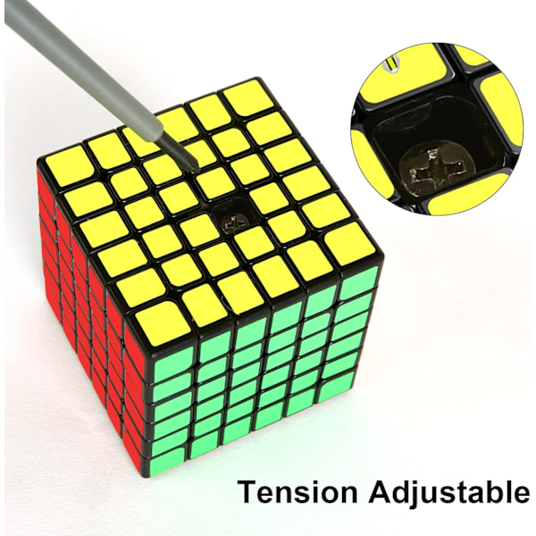 6x6 Speed Cube, 6x6x6 Cube med Super Holdbare Klistermærker i Levende Farver (6x6x6) 6x6x6 6x6x6 3x3x3