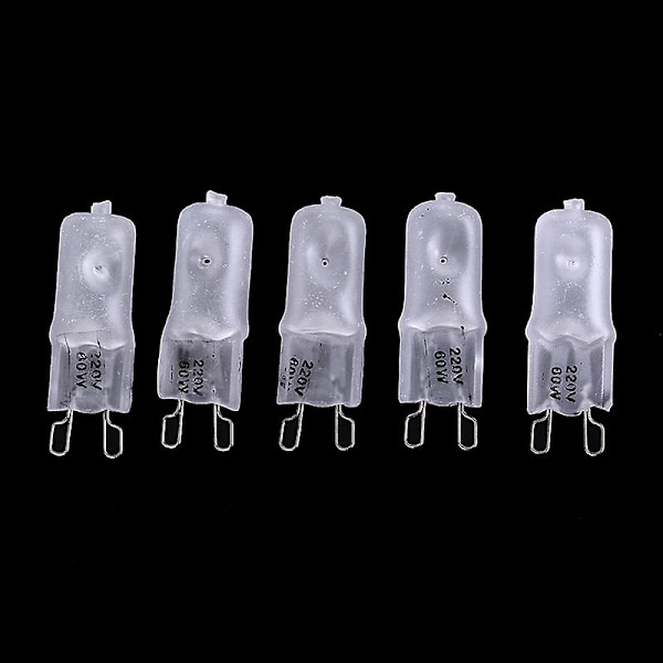 5 stk Frostet Halogen G9 Dimbar Lampe 220v Halogenlampe G9 [db] 60W