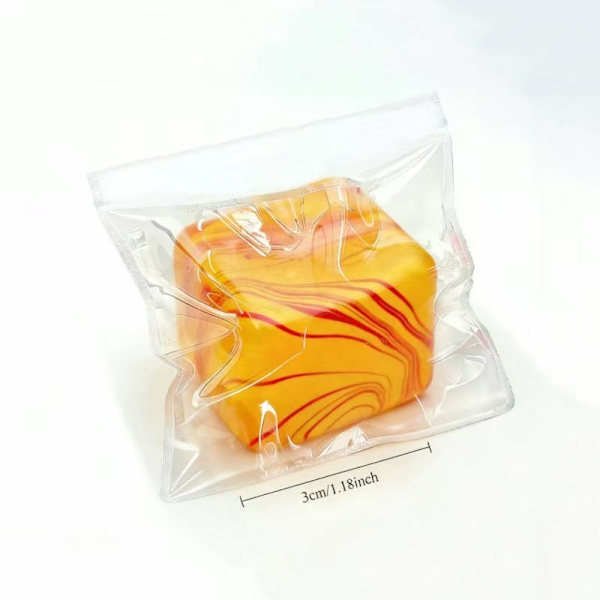 Ice Cube Squishy Leksak – Transparent Sensorisk Stressboll för Barn Small - 3cm Green