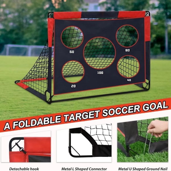 Fodboldmål med Sniperdug - 50*120*120cm Multicolor multifärg
