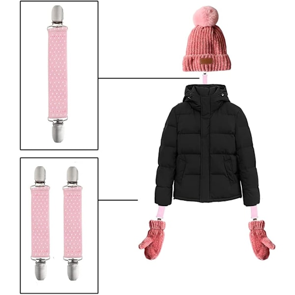 4 st vinter elastiska vantar clips hattar clips för barn