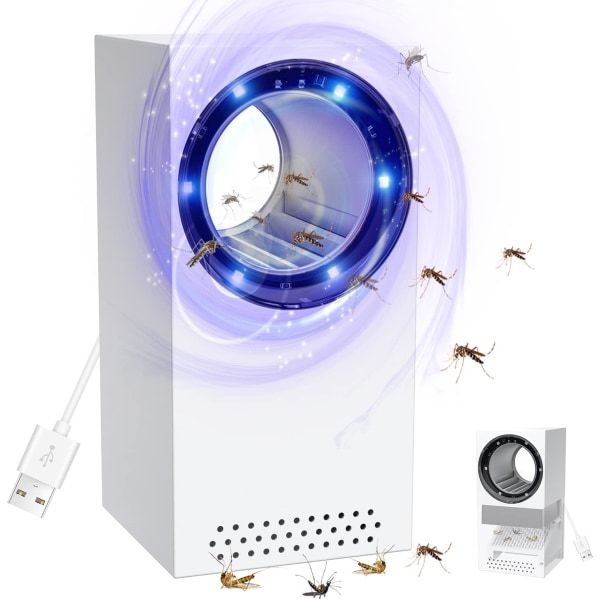 Flugfångare, myggdödarlampa, USB myggavvisande flugfångare, 180° Mosquito Killer Light för sovrum, kök, kontor, hem