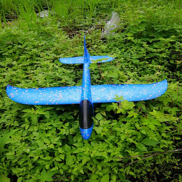 Skumflygplan - 3 Delar Leksak Kasta Glidflygplan Plast Barn Flygplan (Innehåller Orange, Blå, Röd)