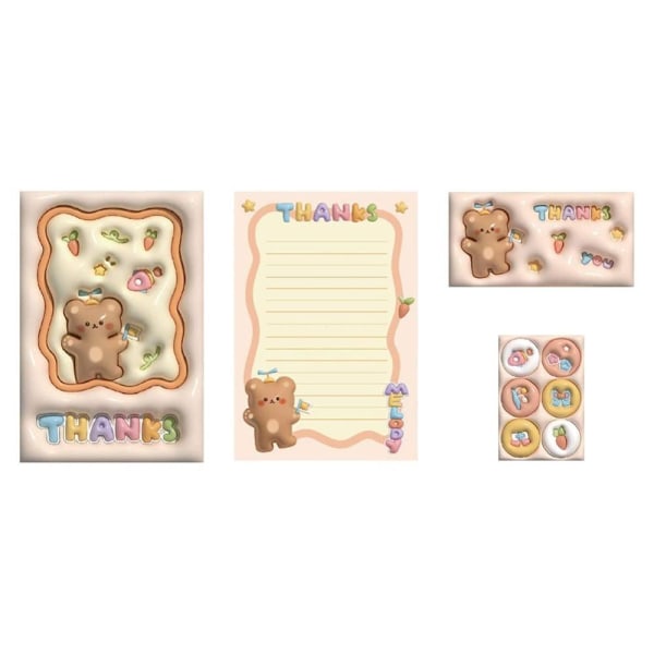 Kuvert Brevpapper Set Brevpapper BEIGE Beige