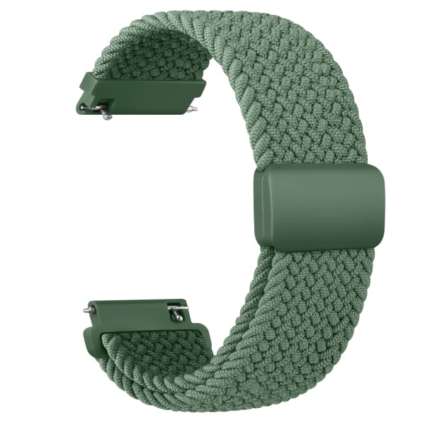 20 mm flätad sololoop för Garmin Vivoactive 5/3/3 Music Band Armband för Garmin VivoMove3/Trend/Sport Venu SQ/SQ2/2plus Strap Grön grön green 20mm